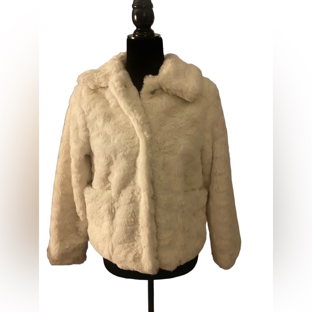 C&C CALIFORNIA FAUX FUR JACKET WOMENS (12) Preowned